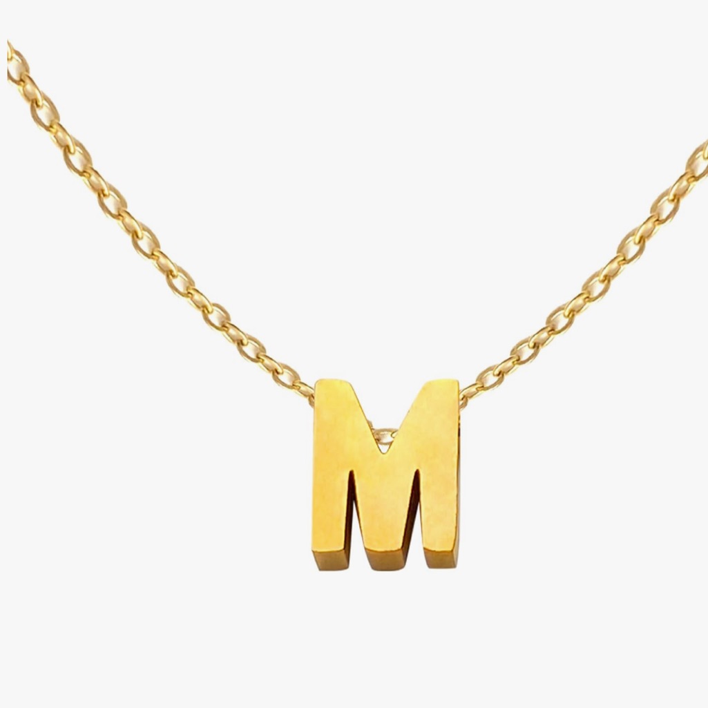 Initial 'M' Necklace